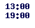 13.00-19.00,  