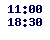 11.00-18.30,  