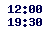 12.00-19.30,  