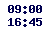 09.00-16.45,  