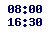 08.00-16.30,  
