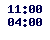 11.00-04.00,  