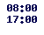 08.00-17.00,  12.00-12.48